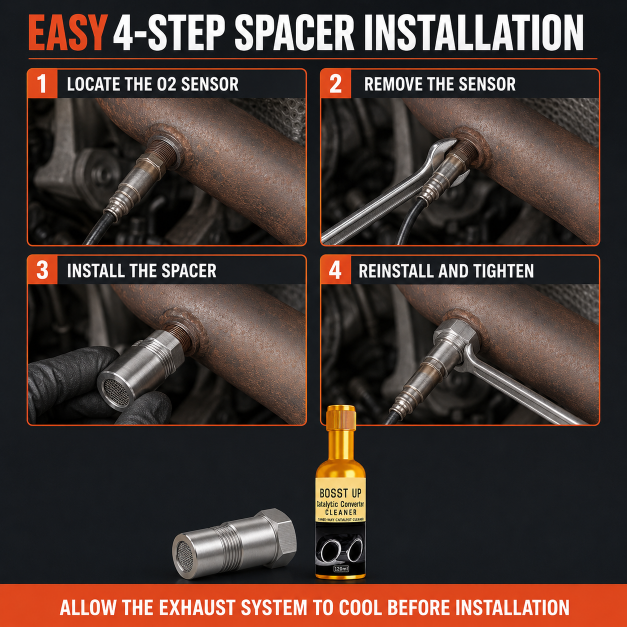 2-in-1 Exhaust Care Kit – O2 Sensor Spacer & Catalytic Cleaner--wy-6