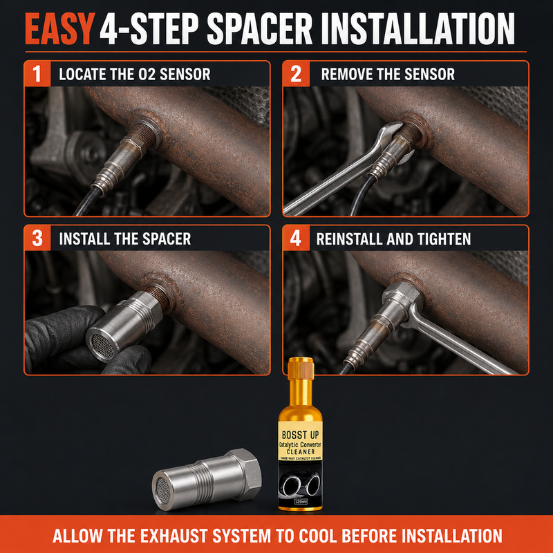2-in-1 Exhaust Care Kit – O2 Sensor Spacer & Catalytic Cleaner--qz-6