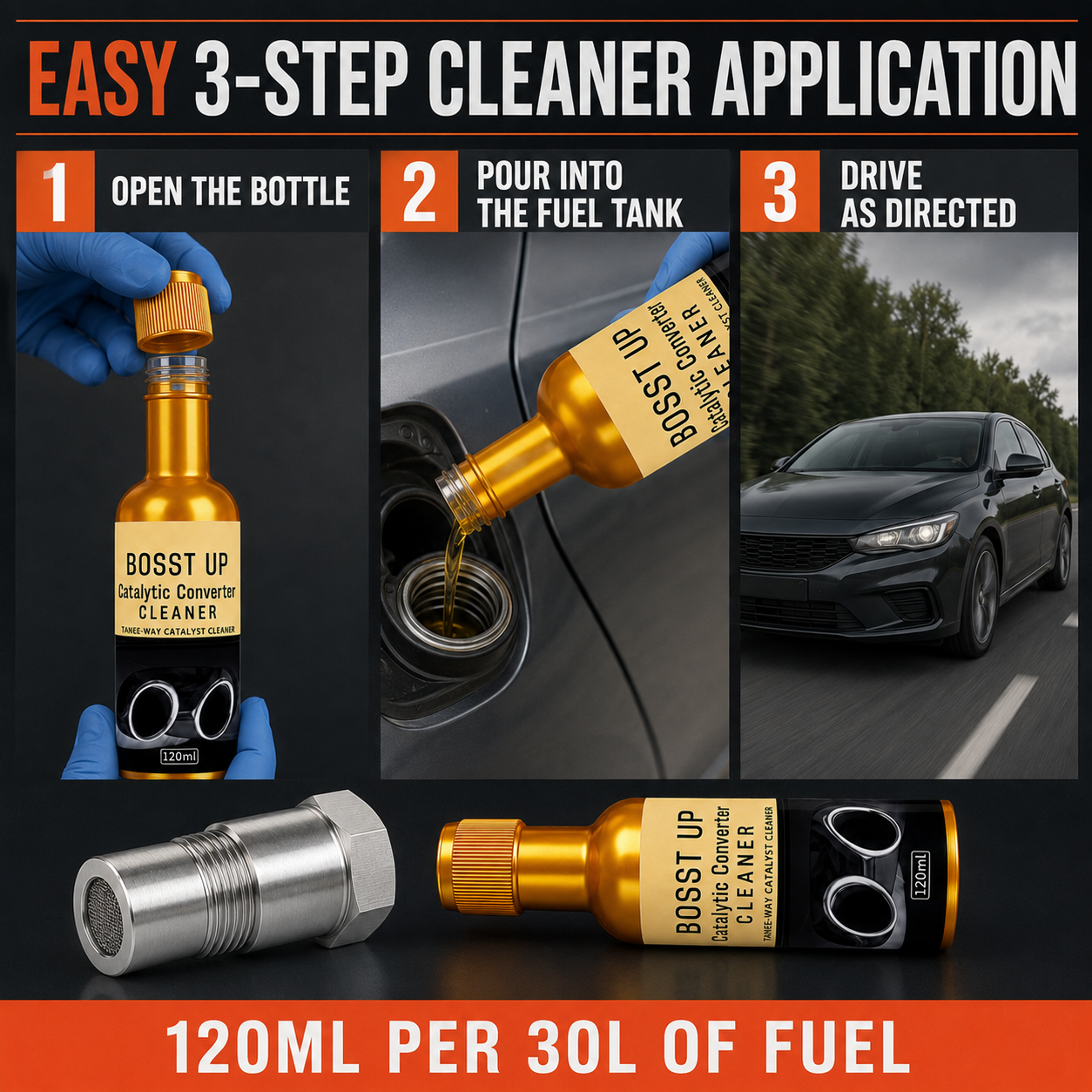 2-in-1 Exhaust Care Kit – O2 Sensor Spacer & Catalytic Cleaner--wy-7
