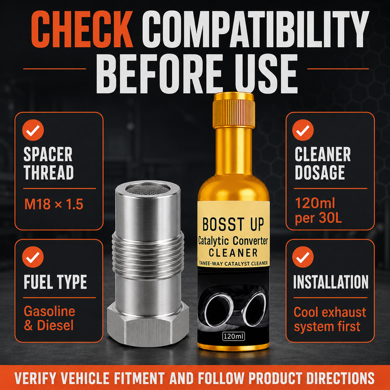 2-in-1 Exhaust Care Kit – O2 Sensor Spacer & Catalytic Cleaner--wy-9