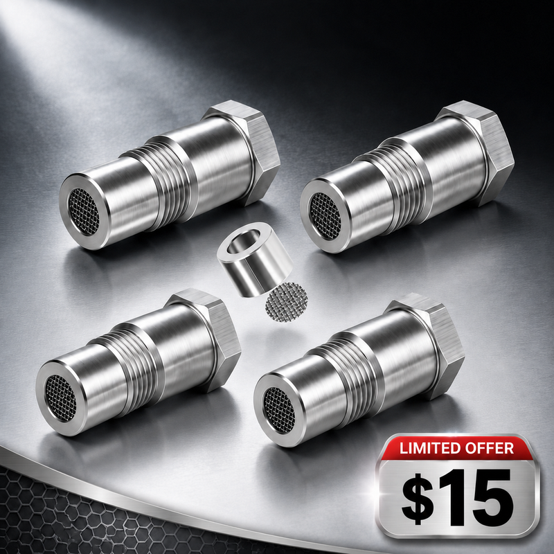 O2 Sensor Spacer with Mini Catalytic Converter - M18x1.5-1